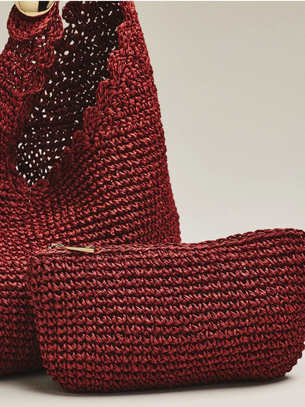 Anthropologie  Raffia Buckle Slouchy Bag